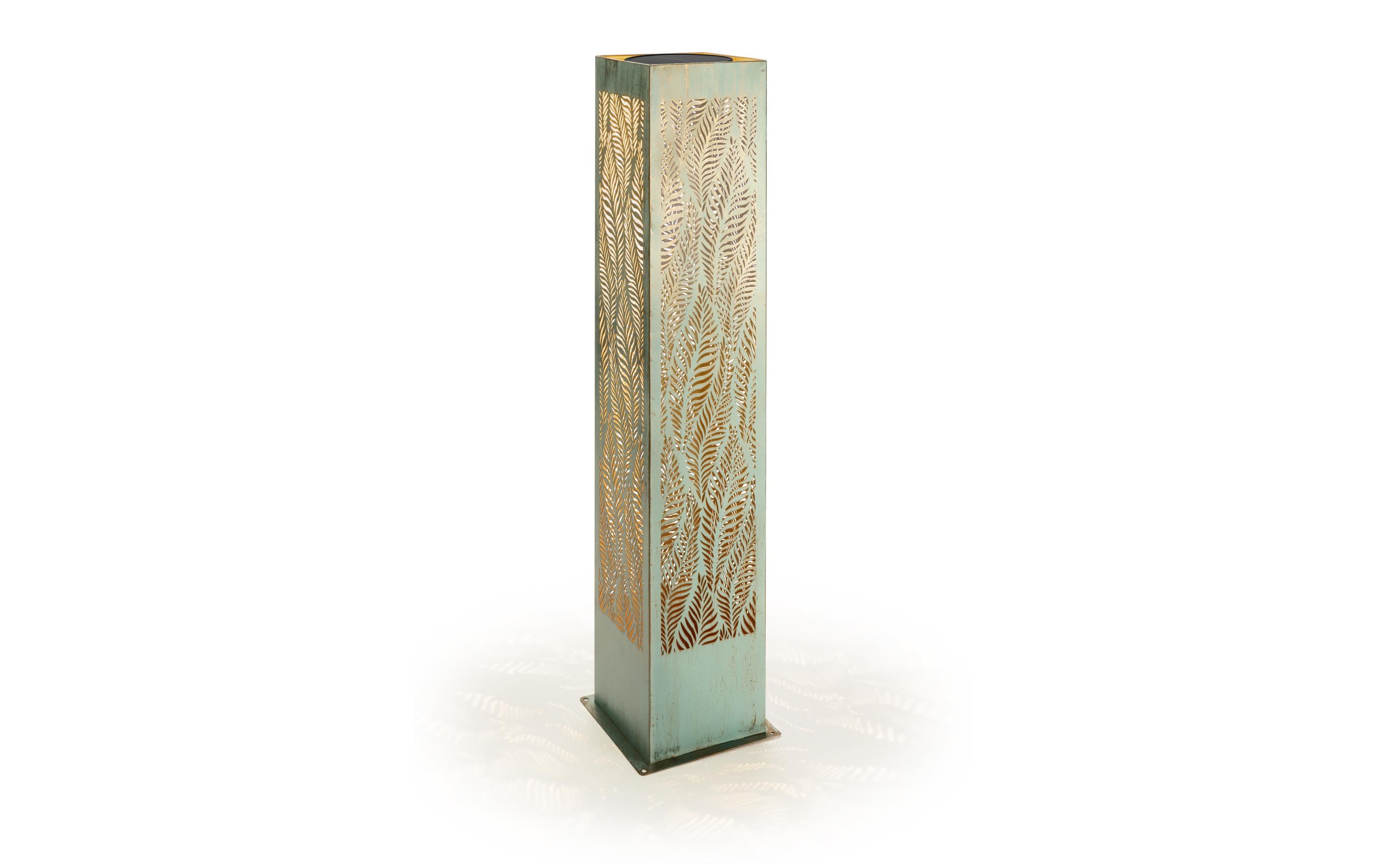 STT Windlicht Solar Antic Pillar Lara, 78 cm, Mint