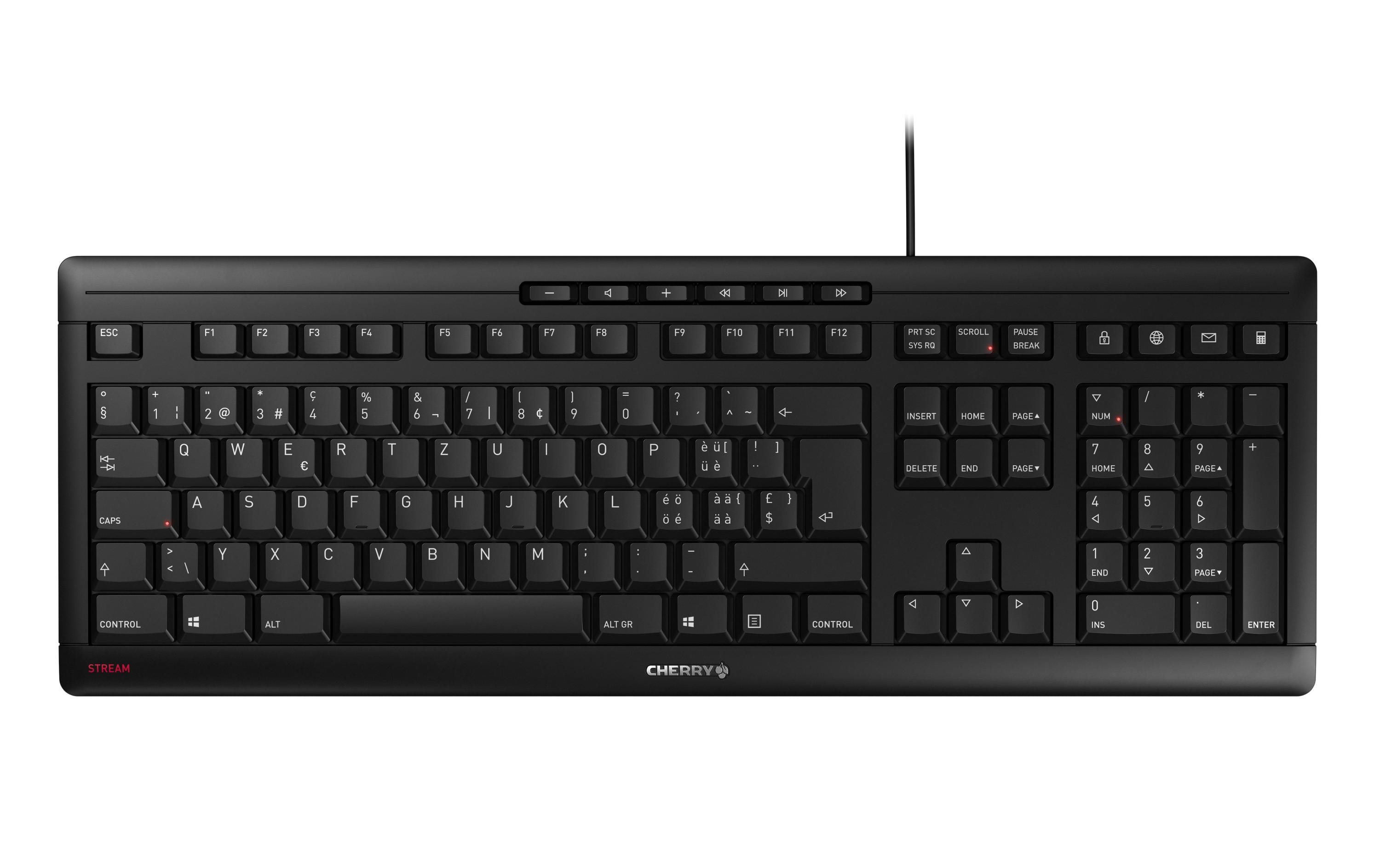 Cherry Tastatur Stream CH-Layout Schwarz Cherry Tastatur Stream CH-Layout Schwarz