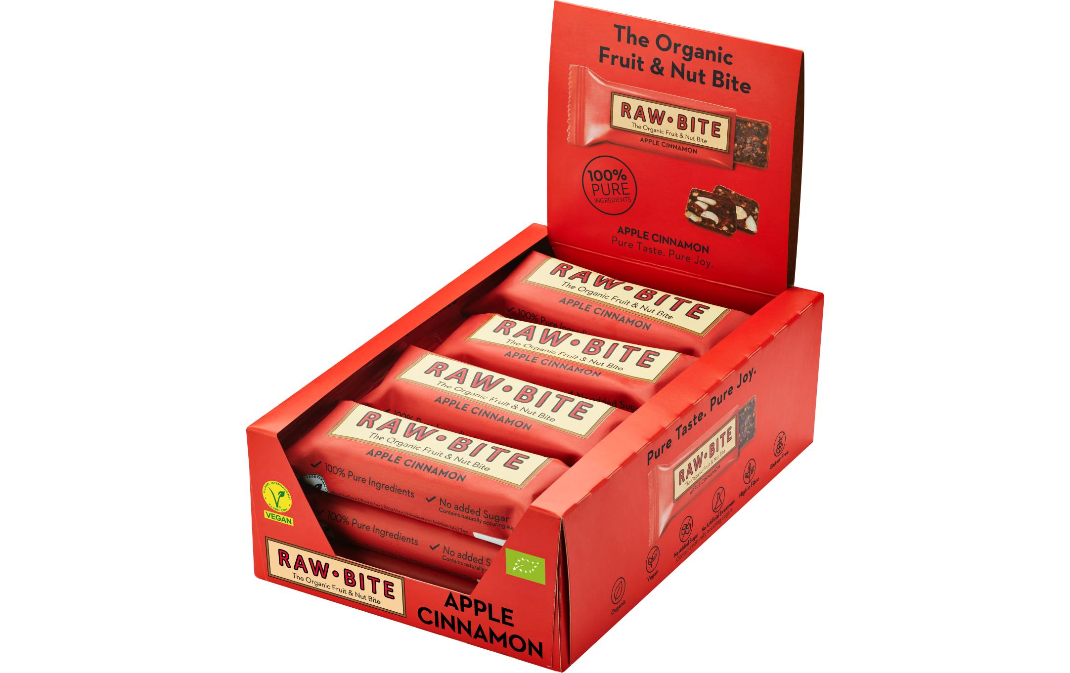 Rawbite Riegel Bio Rohkost Apfel-Zimt 12 x 50 g
