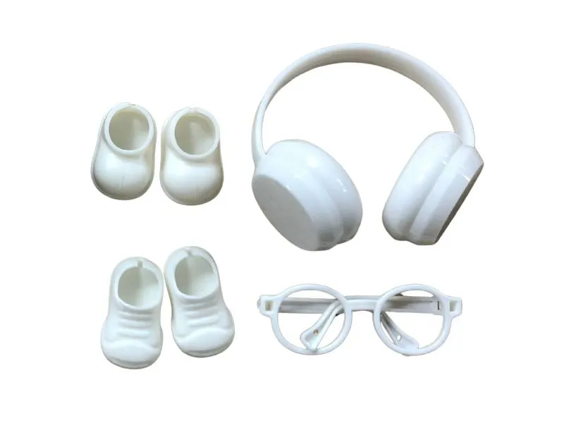 Nize Puppenkleidung Accessoire-Set Nerdy, Weiss