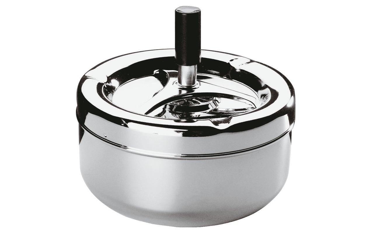 APS Drehaschenbecher Push Silber