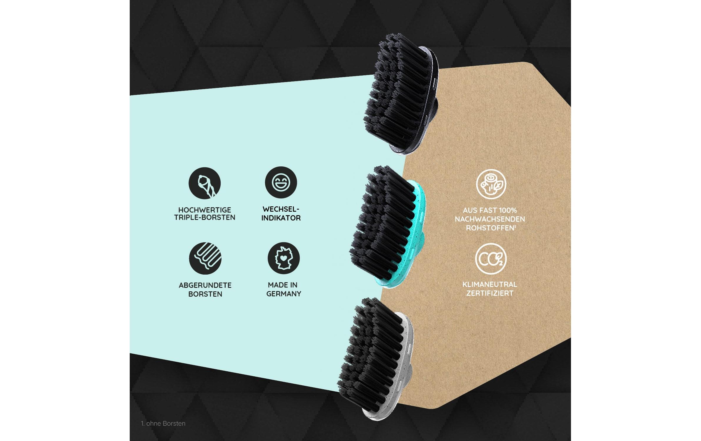 happybrush Zahnbürstenkopf Eco Change 3 Stück