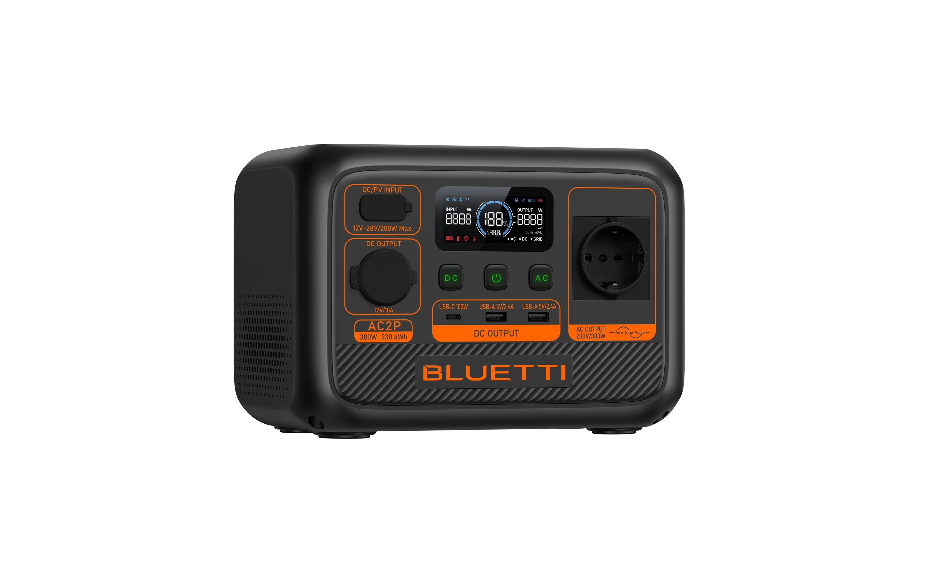 BLUETTI Power Station AC2P 230.4 Wh