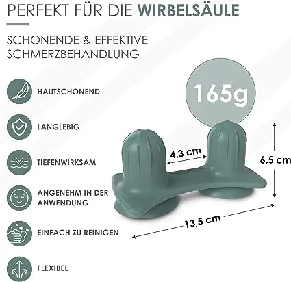 CHIROGUN® Duo Triggerpunkt Drücker mit Saugnapf Green CHIROGUN® Duo Triggerpunkt Drücker mit Saugnapf Green