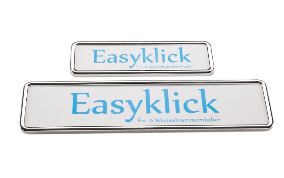 EASYKLICK Kennzeichenhalterset lang, Chrom EASYKLICK Kennzeichenhalterset lang, Chrom