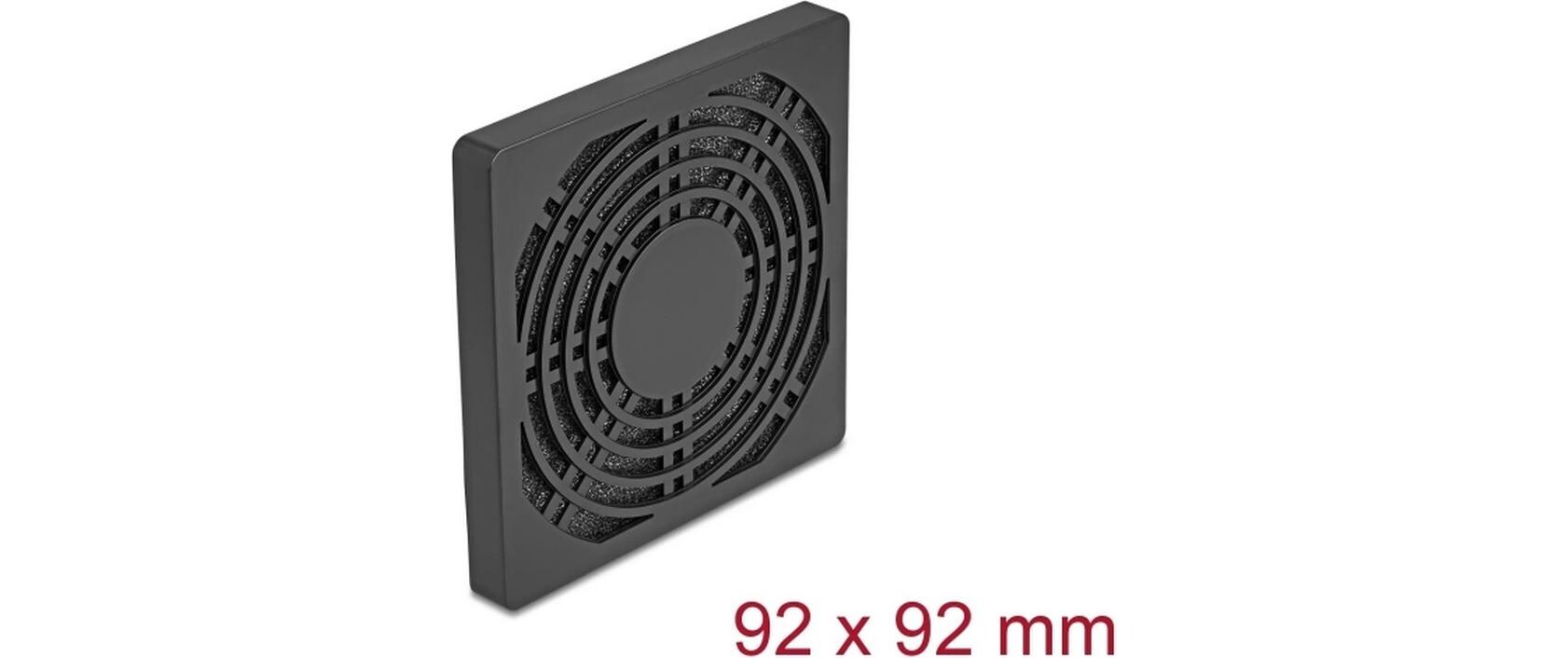 Delock Lüftergitter mit Staubfilter 92 x 92 mm