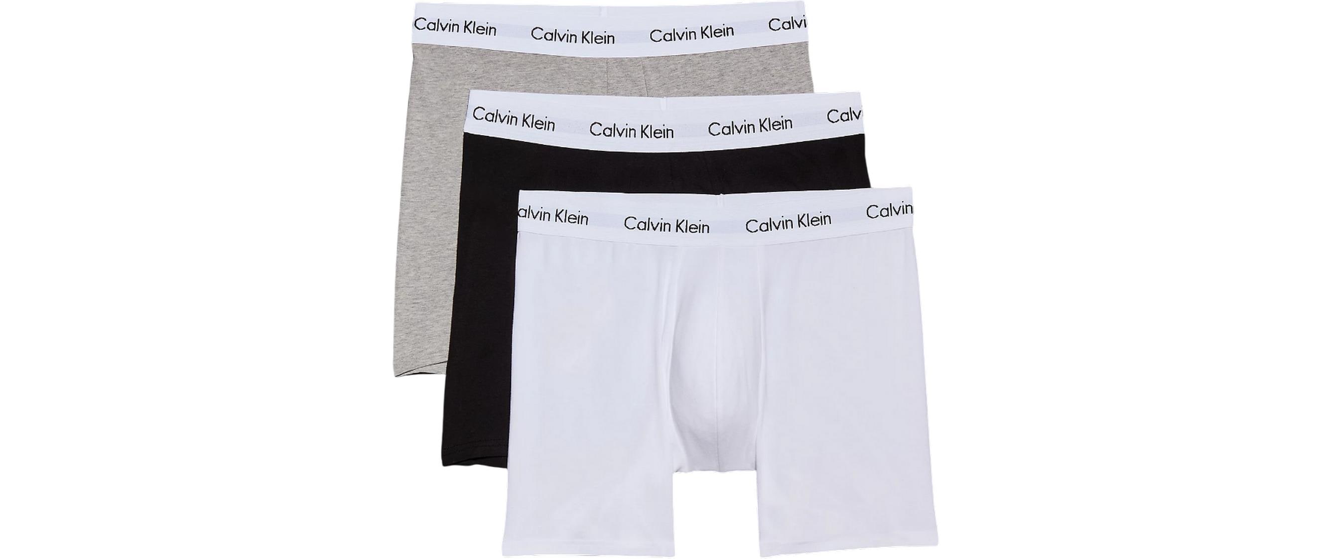Calvin Klein Wäsche Unterhosen Boxer Brief 3Pk Grau/Schwarz/Weiss, L Calvin Klein Wäsche Unterhosen Boxer Brief 3Pk Grau/Schwarz/Weiss, L