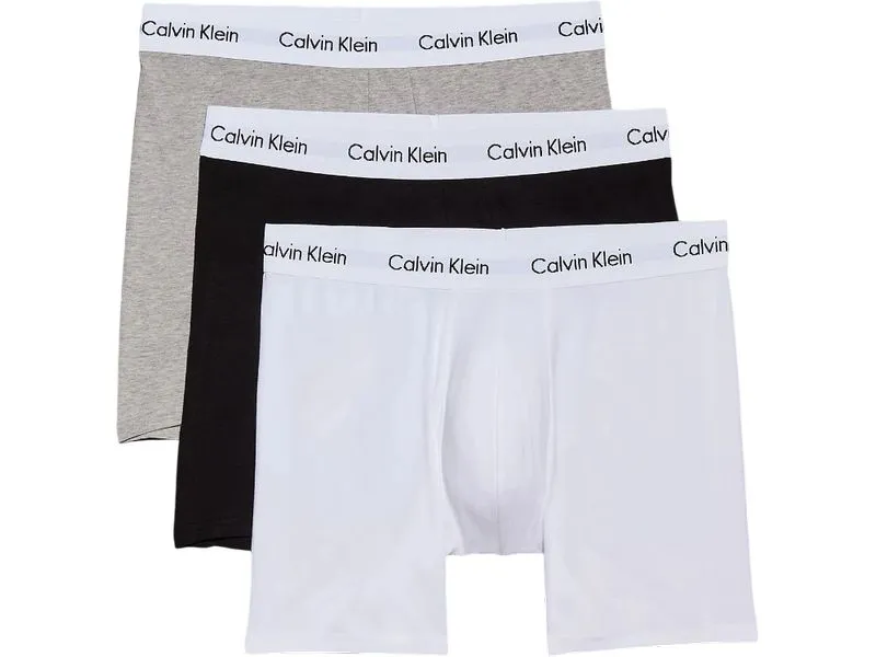 Calvin Klein Wäsche Unterhosen Boxer Brief 3Pk Grau/Schwarz/Weiss, M