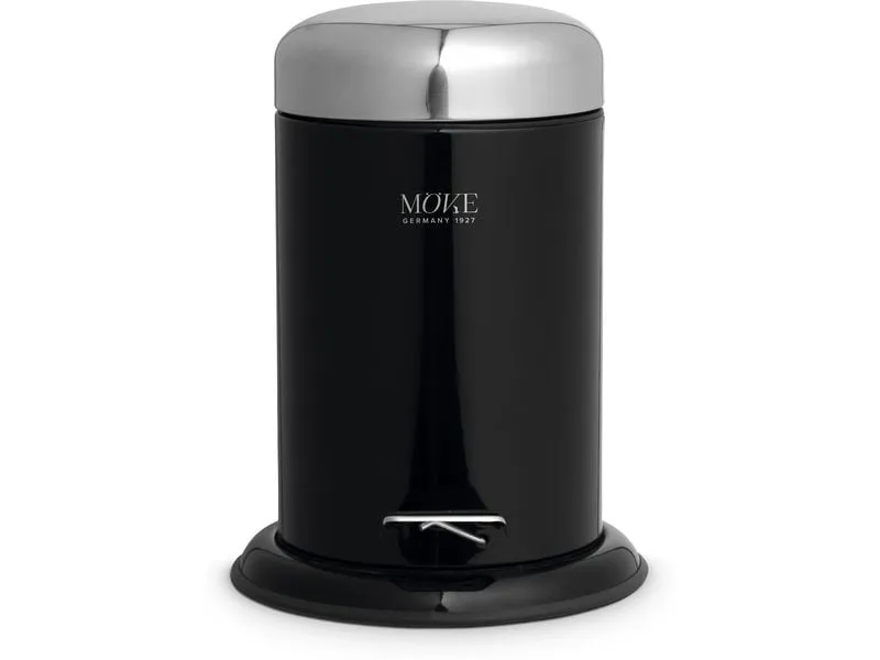 Möve Treteimer Push 3 l, Schwarz/Silber Möve Treteimer Push 3 l, Schwarz/Silber