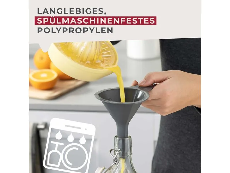 Fackelmann Trichter-Set, Dunkelgrau, 3-tlg.