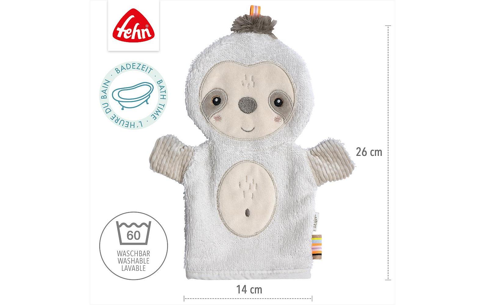 fehn Baby-Waschhandschuh Faultier