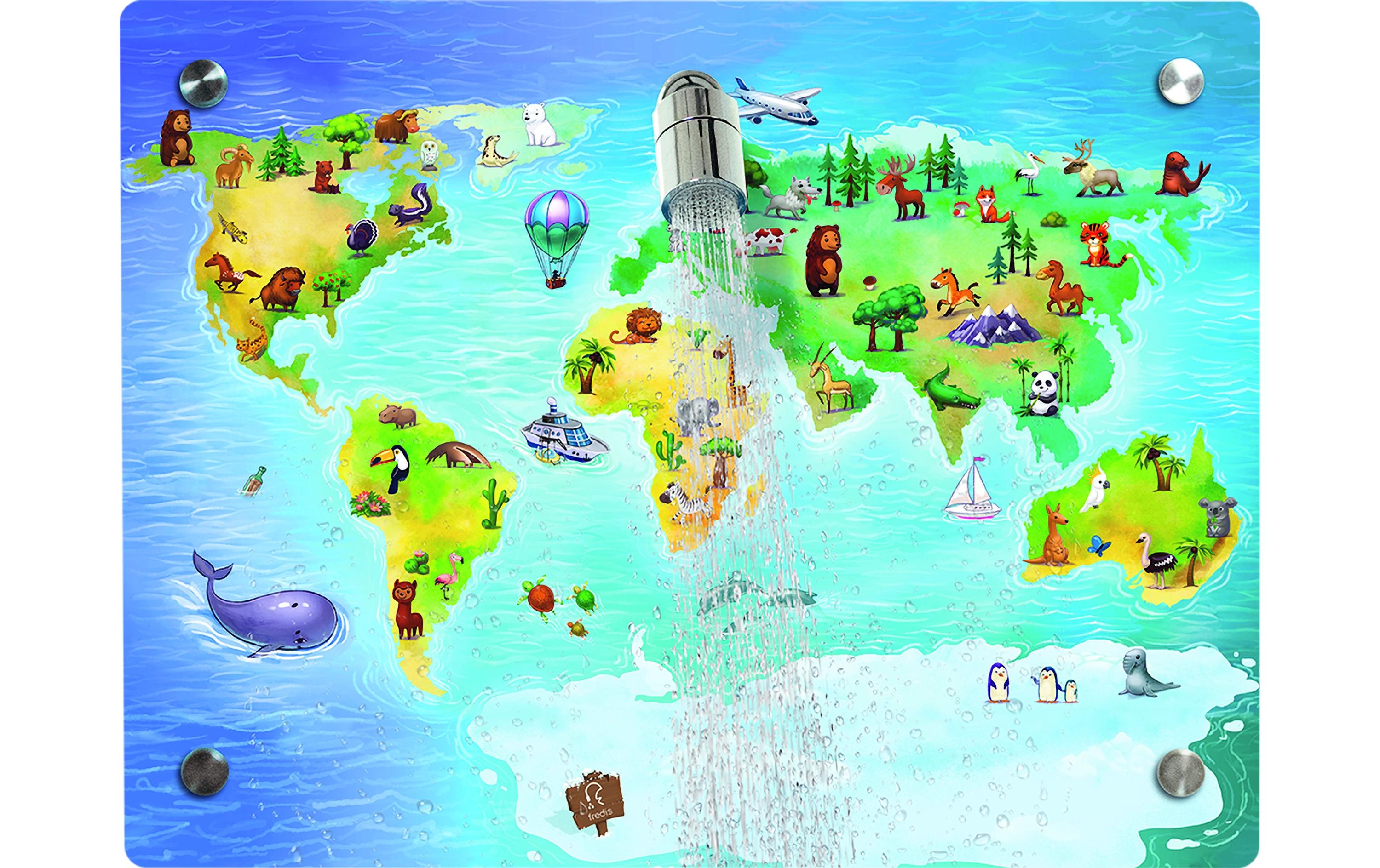 Fredis Kinderdusche Weltkarte 40 x 30 cm Fredis Kinderdusche Weltkarte 40 x 30 cm