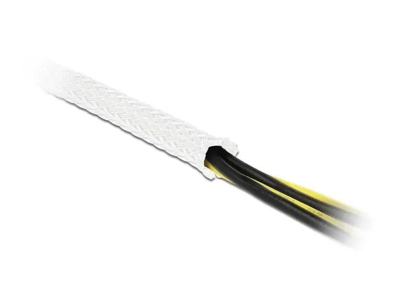 Delock Geflechtschlauch dehnbar 10 m x 25 mm Weiss Delock Geflechtschlauch dehnbar 10 m x 25 mm Weiss