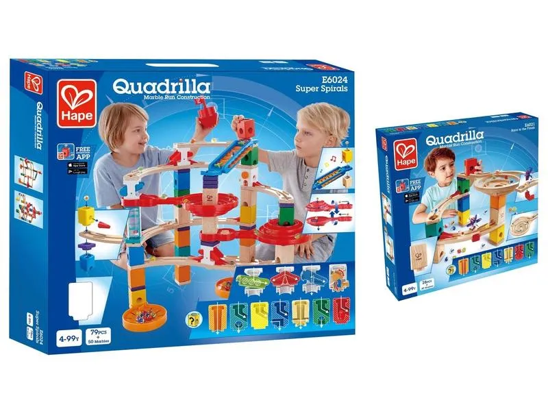Hape Kugelbahn Quadrilla Super Spiralburg & Endspurt Hape Kugelbahn Quadrilla Super Spiralburg & Endspurt
