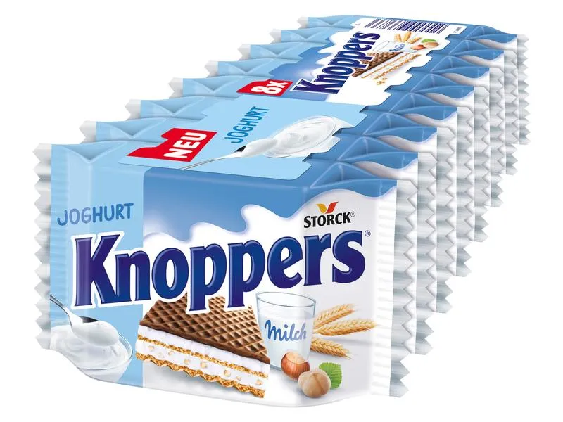 Storck Knoppers Waffeln Joghurt 8 x 25 g Storck Knoppers Waffeln Joghurt 8 x 25 g