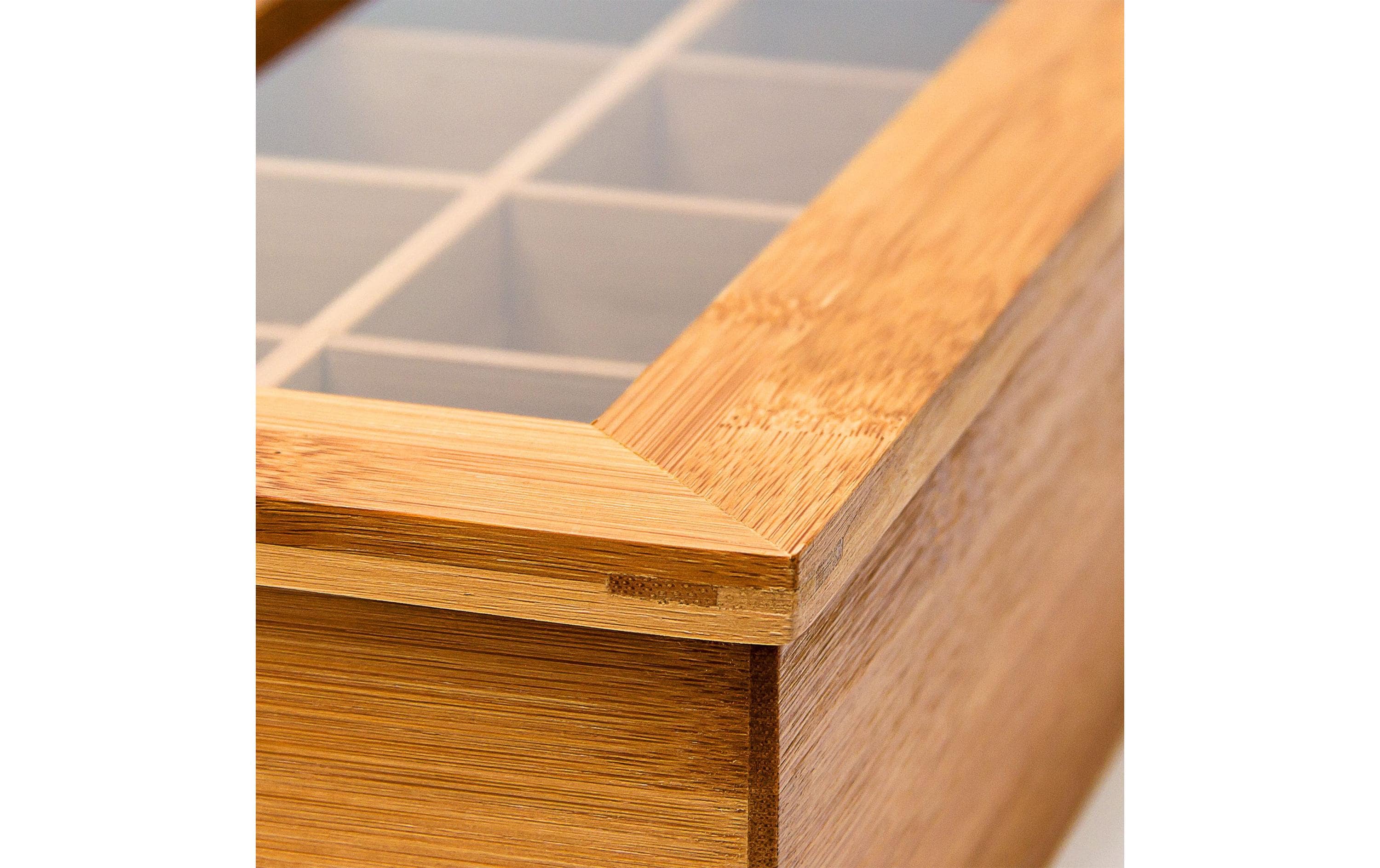 relaxdays Teebeutel-Box Braun