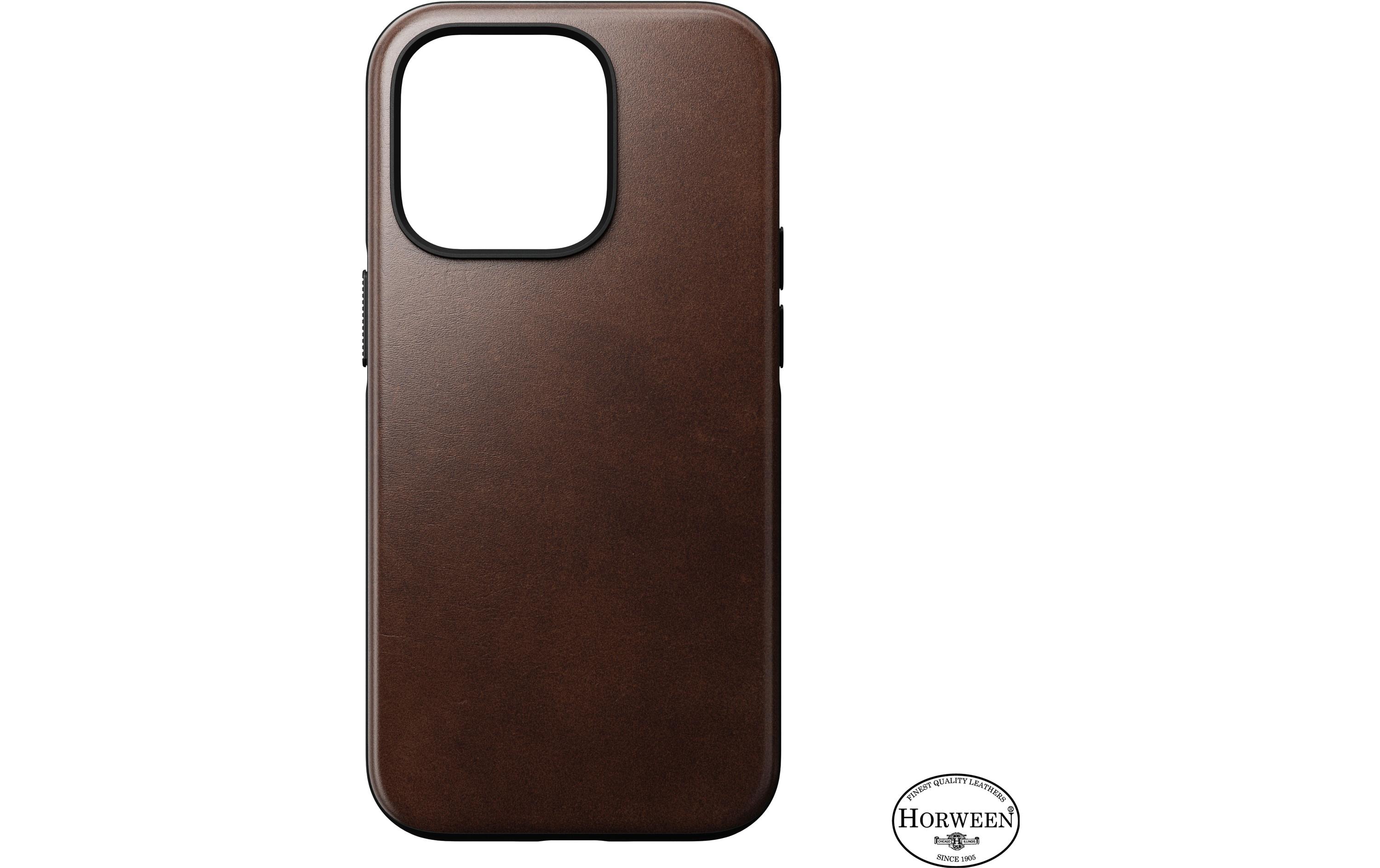 Nomad Back Cover Modern Leather Horween iPhone 14 Pro Braun