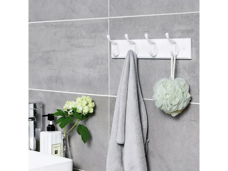 Songmics Kleiderhaken 40 x 9 x 7 cm, Weiss Songmics Kleiderhaken 40 x 9 x 7 cm, Weiss