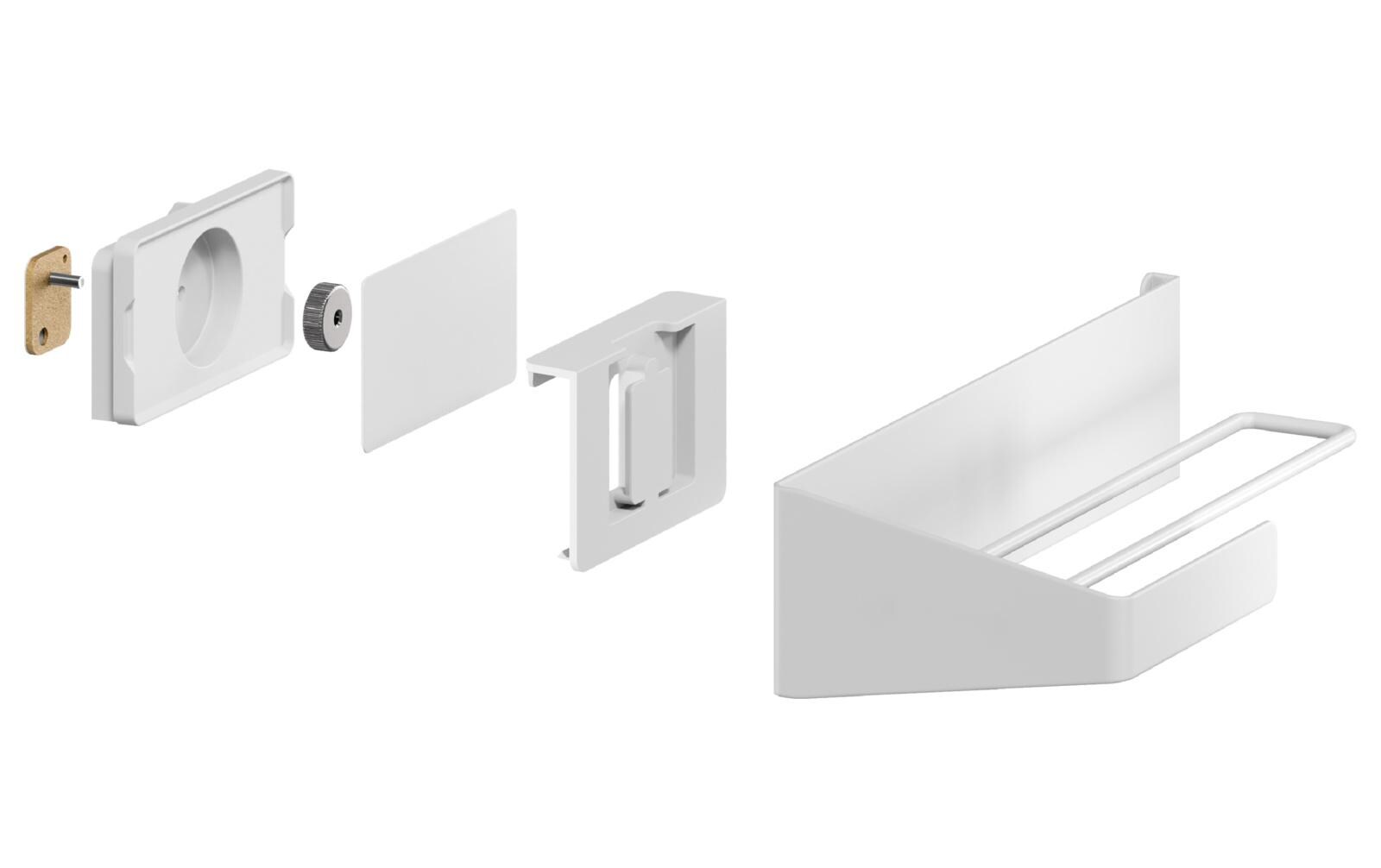 tesa Rollenhalter Set Silber