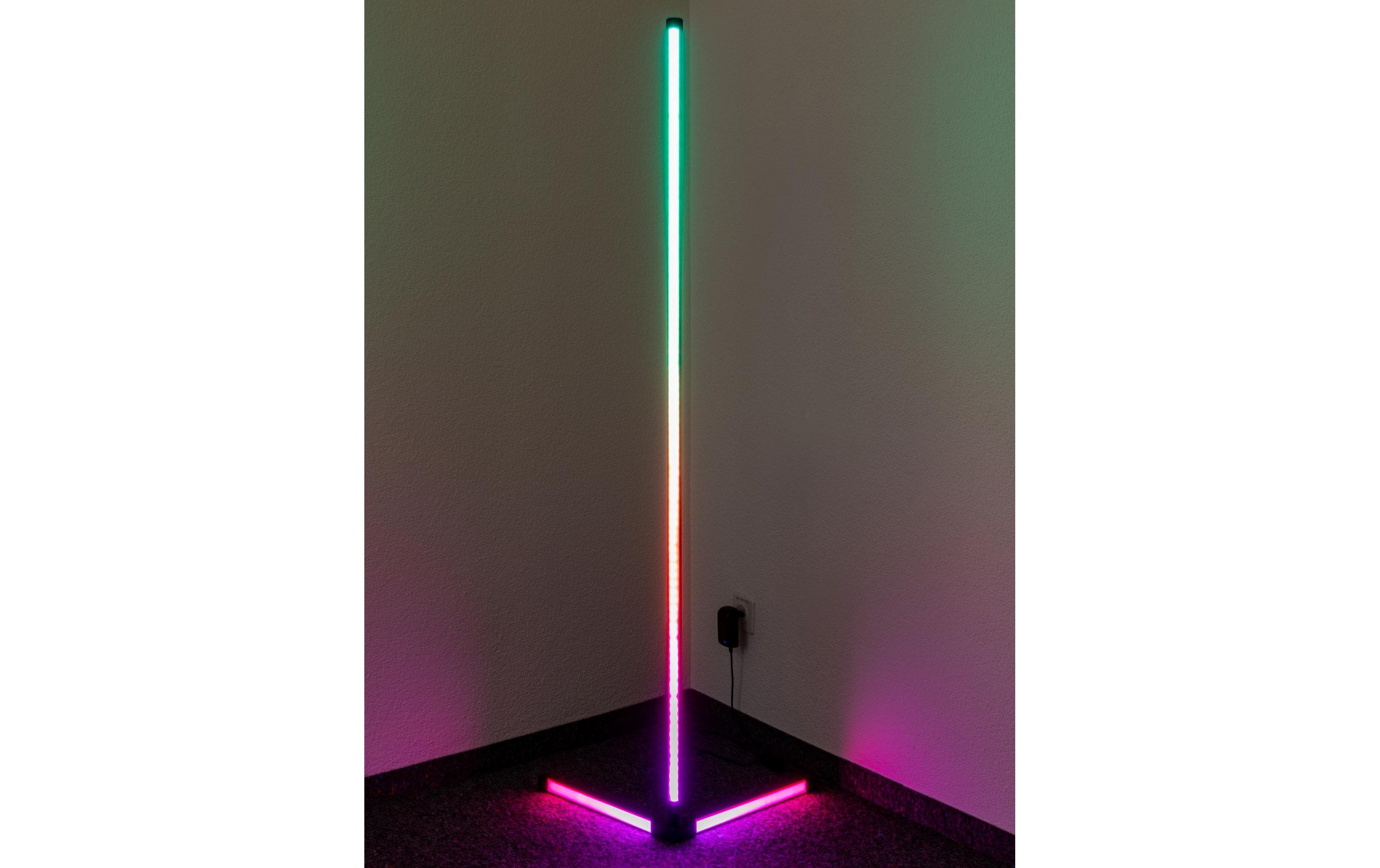 FTM Stehleuchte LED Ambilight, Triangle, RGBW, Schwarz