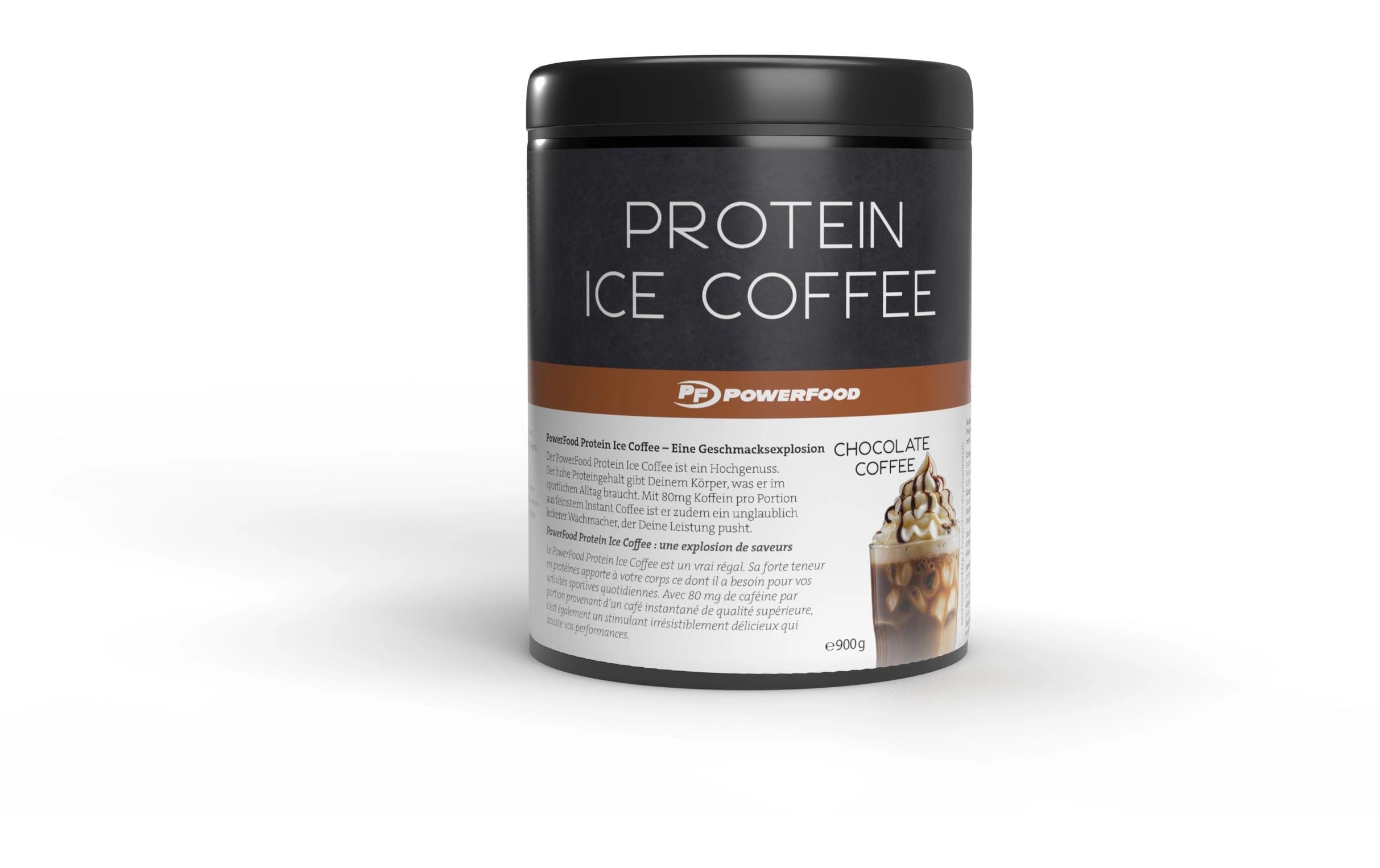 PowerFood One Pulver Protein Ice Coffee Dose 900g, Chocolate Coffee