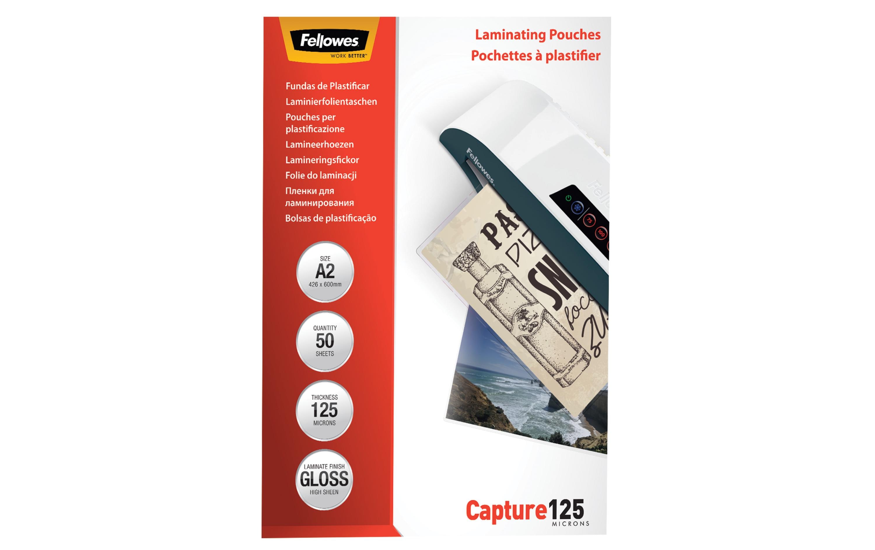 Fellowes Laminierfolie A2, , 50 Stück, Glänzend Fellowes Laminierfolie A2, , 50 Stück, Glänzend