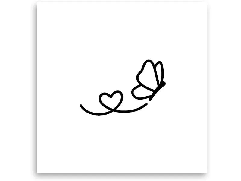 minink Tattoo Schmetterling mit Herz Grösse: S (2.4 cm x 1.6 cm) minink Tattoo Schmetterling mit Herz Grösse: S (2.4 cm x 1.6 cm)