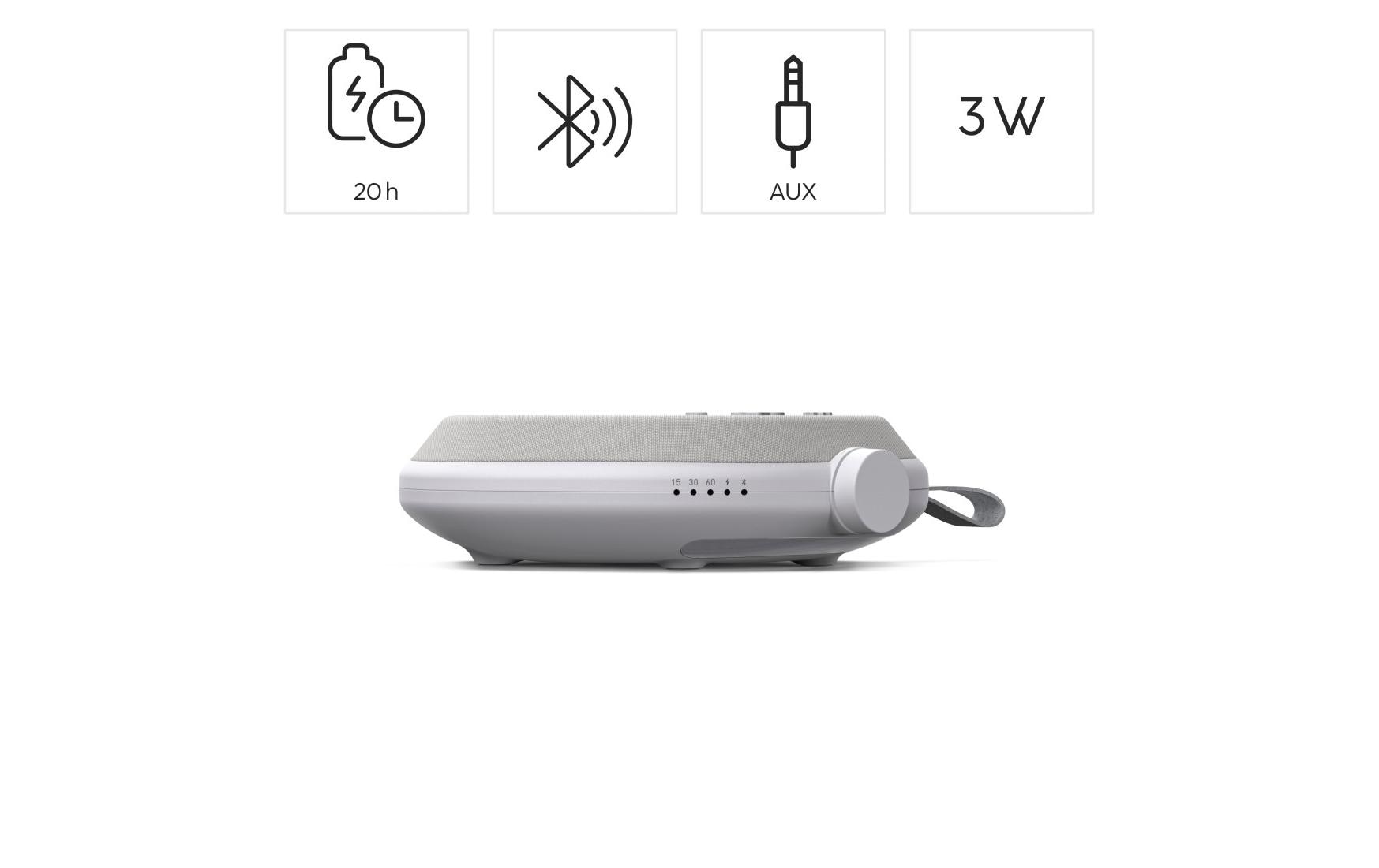 Hama Bluetooth Speaker Calm White Noise Schlaftimer Weiss