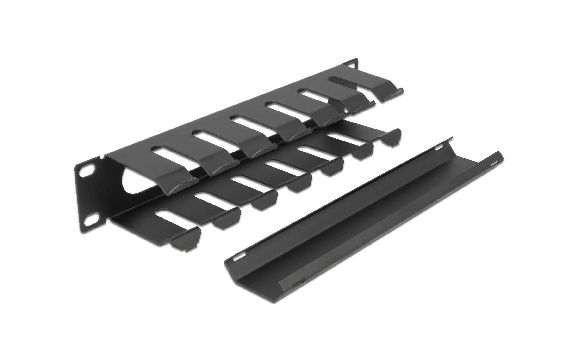 Delock Kabelführungspanel 1HE , Schwarz