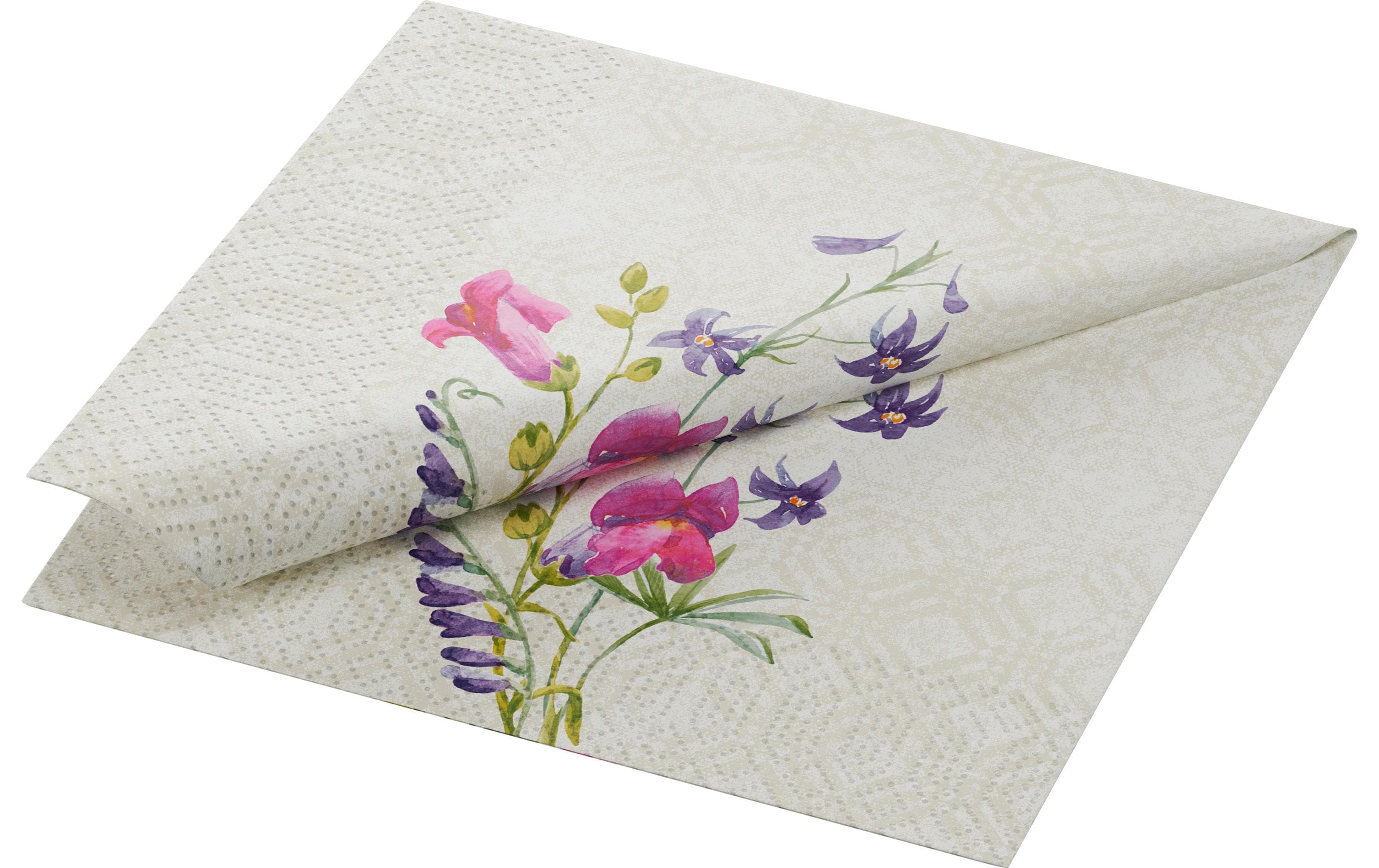 Duni Papierservietten Floret 33 cm x 33 cm, 50 Stück