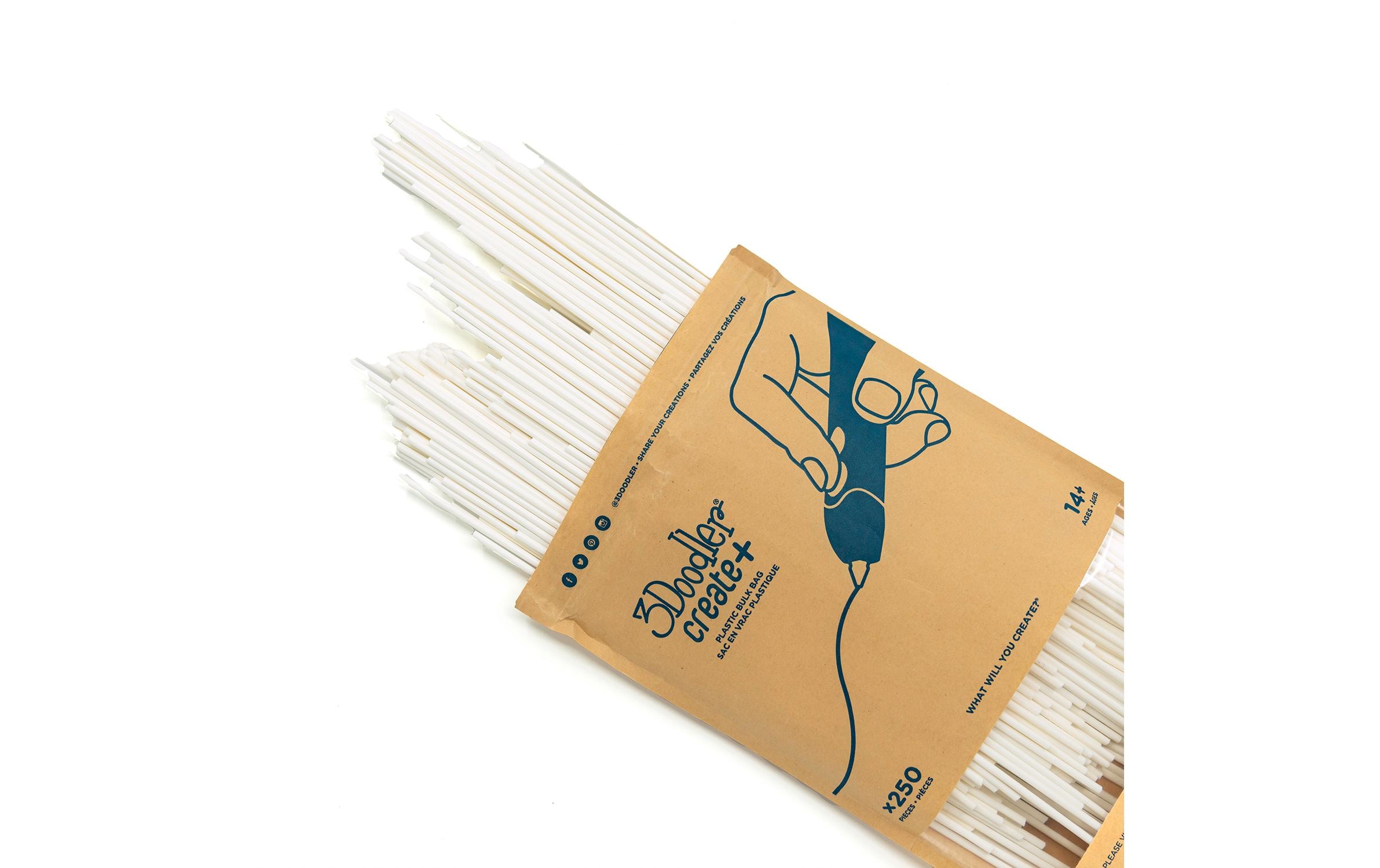 3Doodler 3D Pen Filament Create+ & Pro+ 250 Stück, Weiss
