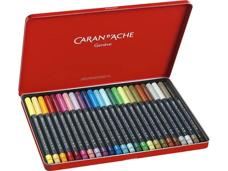Caran d'Ache Filzstift Fibralo Brush mit 24 Farben Caran d'Ache Filzstift Fibralo Brush mit 24 Farben
