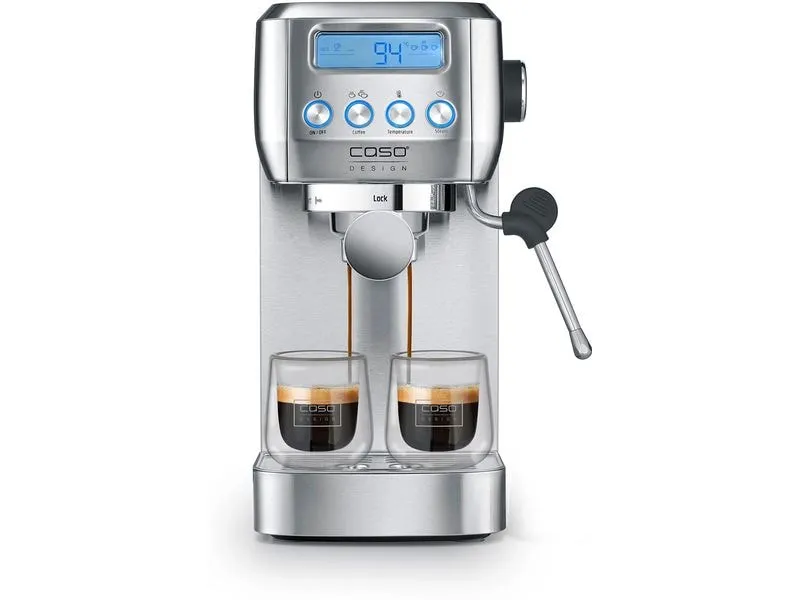 Caso Siebträgermaschine EspressoGourmet Crema Silber Caso Siebträgermaschine EspressoGourmet Crema Silber