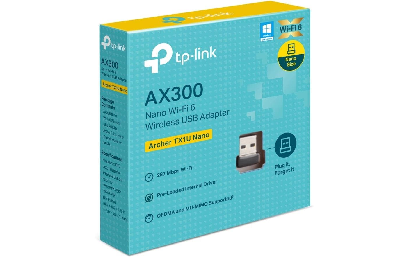 TP-Link WLAN-AX USB-Stick AX300 Nano Wi-Fi 6 USB Adapter