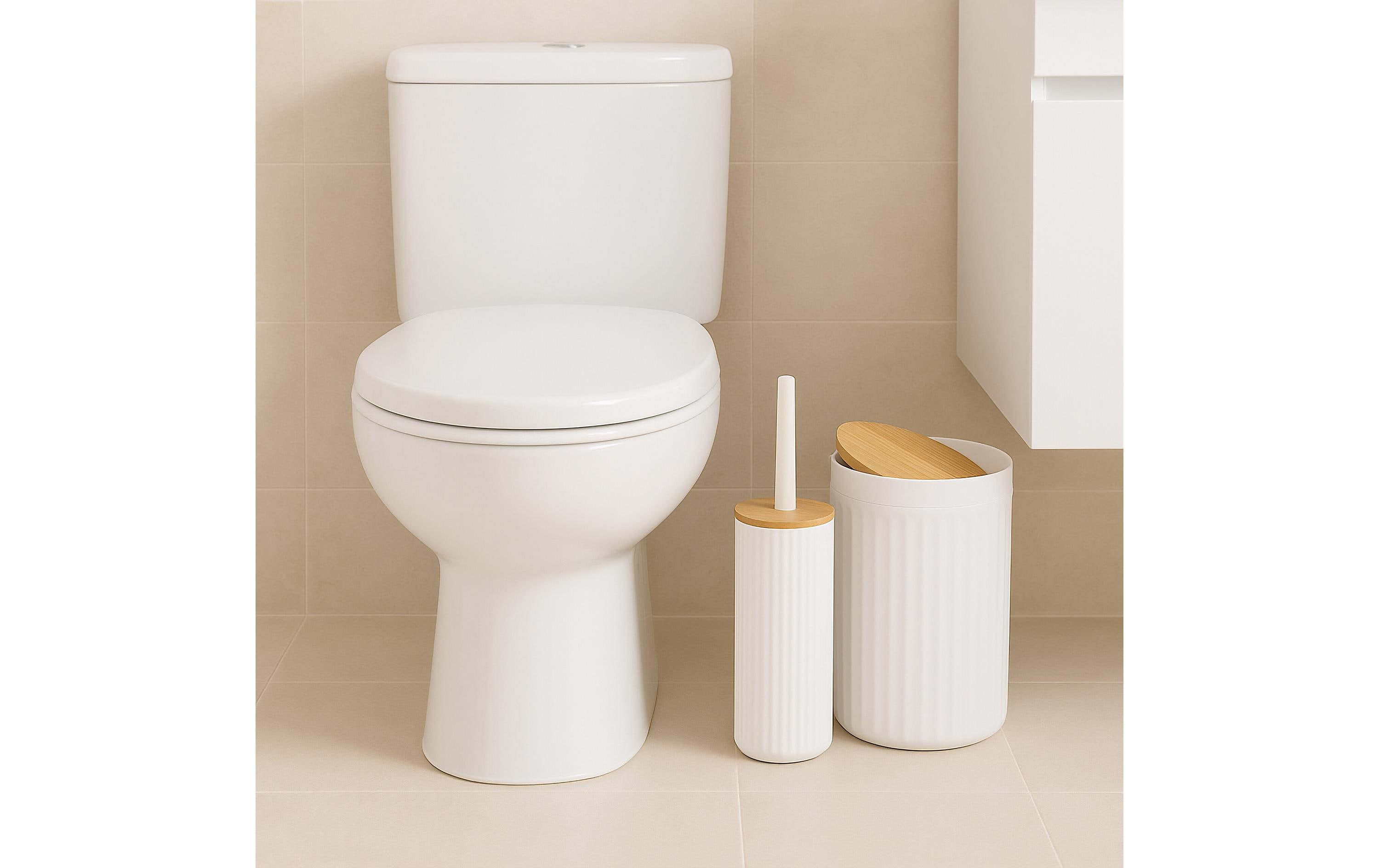 relaxdays Badezimmer-Set 6-teilig, Schwarz