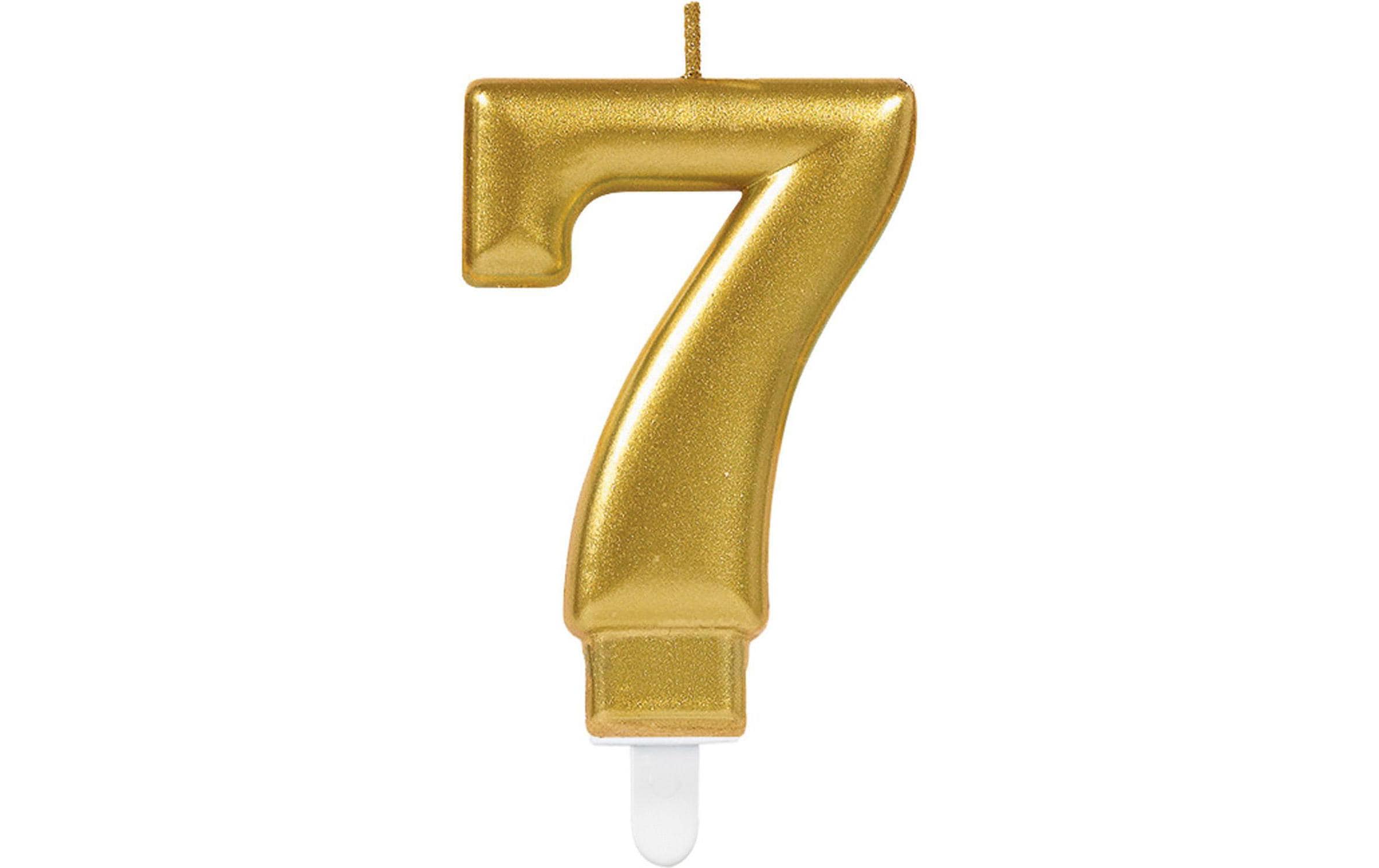 Amscan Zahlenkerze Nummer 7, 1 Stück