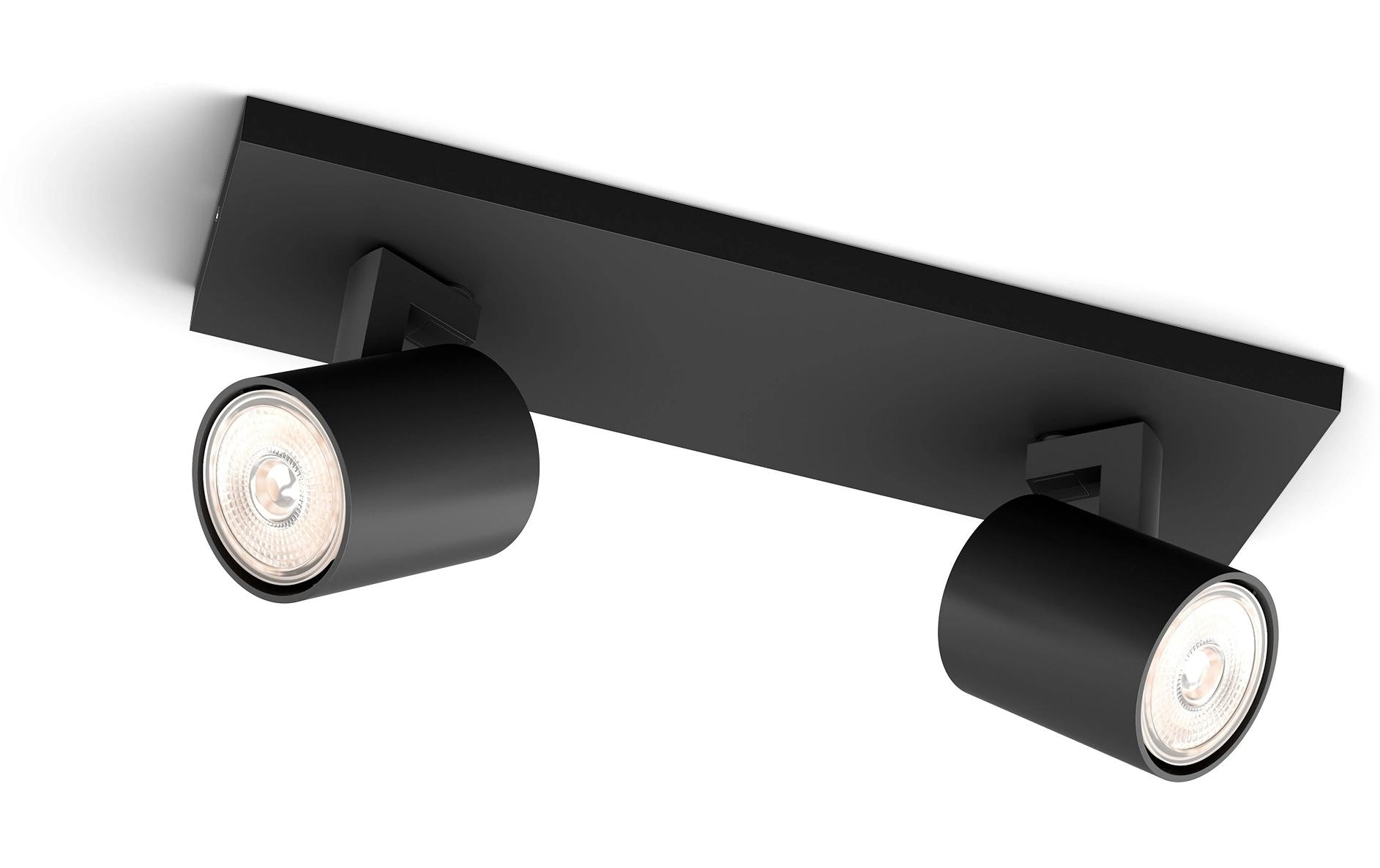 Philips Aufbauspot MyLiving Runner, 2 x GU10, 20W, Schwarz