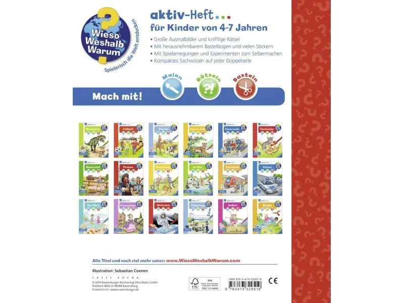 Ravensburger Kinder-Sachbuch WWW aktiv-Heft – Fahrzeuge auf der Baustelle