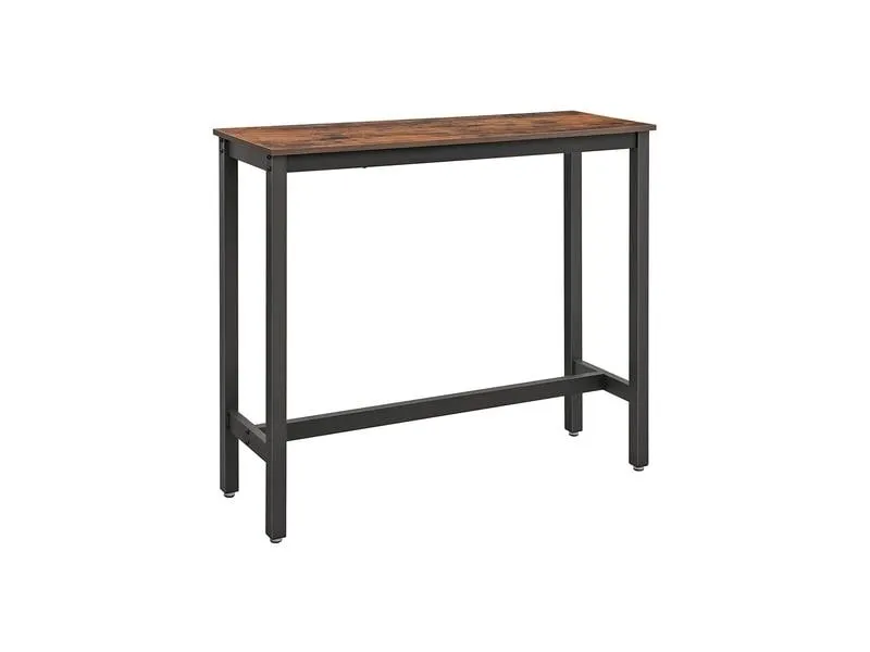 VASAGLE Bartisch mit Metallgestell 120 x 100 cm, Braun/Schwarz VASAGLE Bartisch mit Metallgestell 120 x 100 cm, Braun/Schwarz