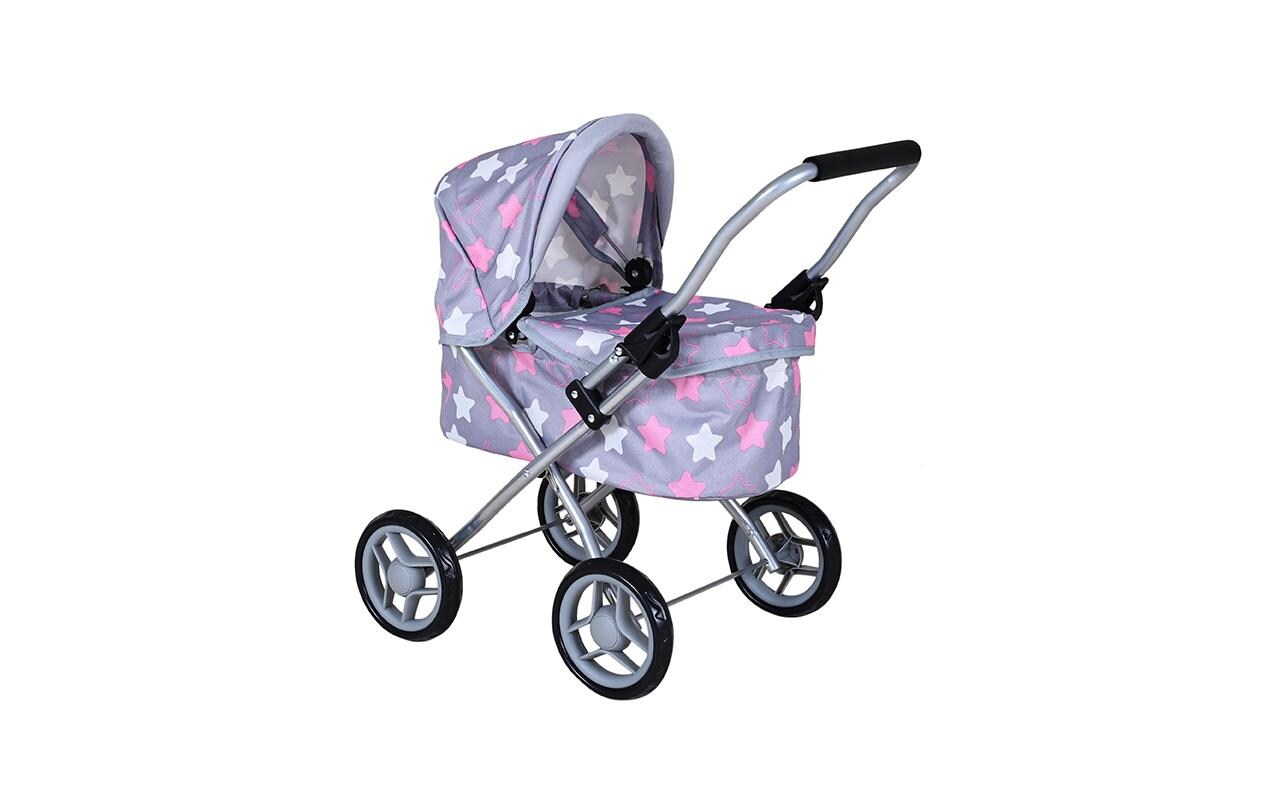 Knorrtoys Puppenbuggy Mini Lilli Star Grey Pink