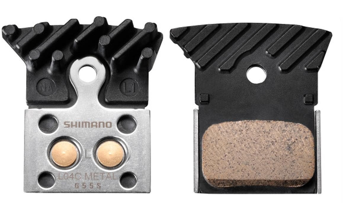 Shimano Bremsbeläge BPL04CMFA, L04C, Metall mit Lamellen Paar Shimano Bremsbeläge BPL04CMFA, L04C, Metall mit Lamellen Paar