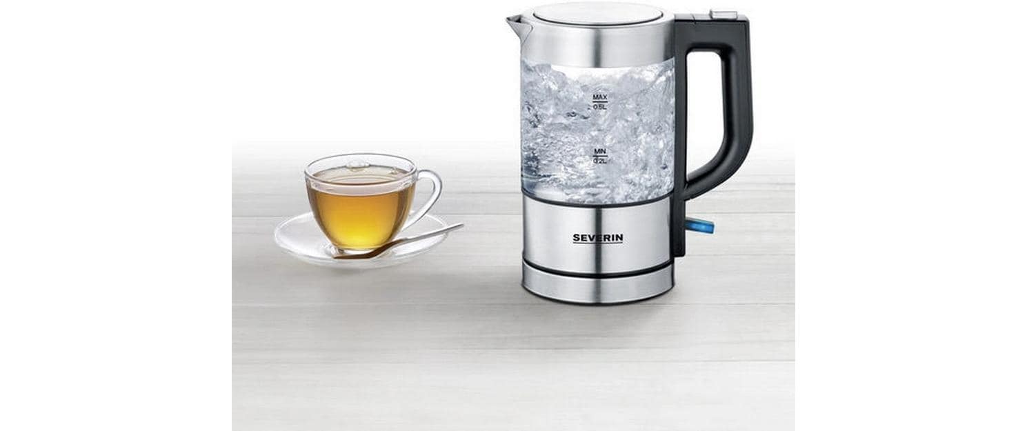 Severin Wasserkocher WK 3472 0.5 l, Grau/Silber