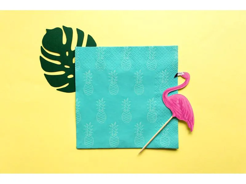 Partydeco Kuchen-Topper Aloha Flamingos 1 Stück, Pink
