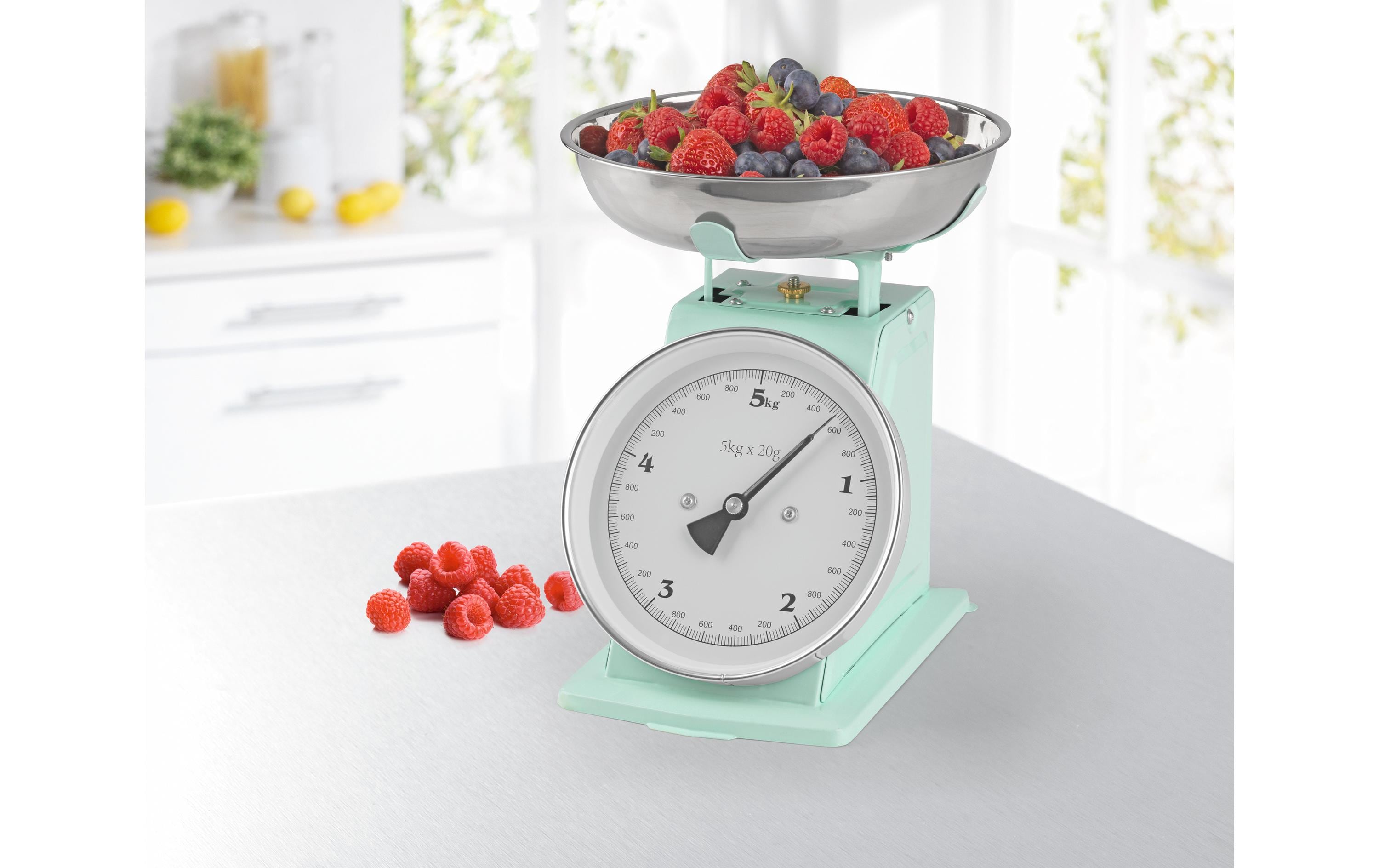 GOURMETmaxx Küchenwaage 5 kg, 20g-Schritte, Edelstahl