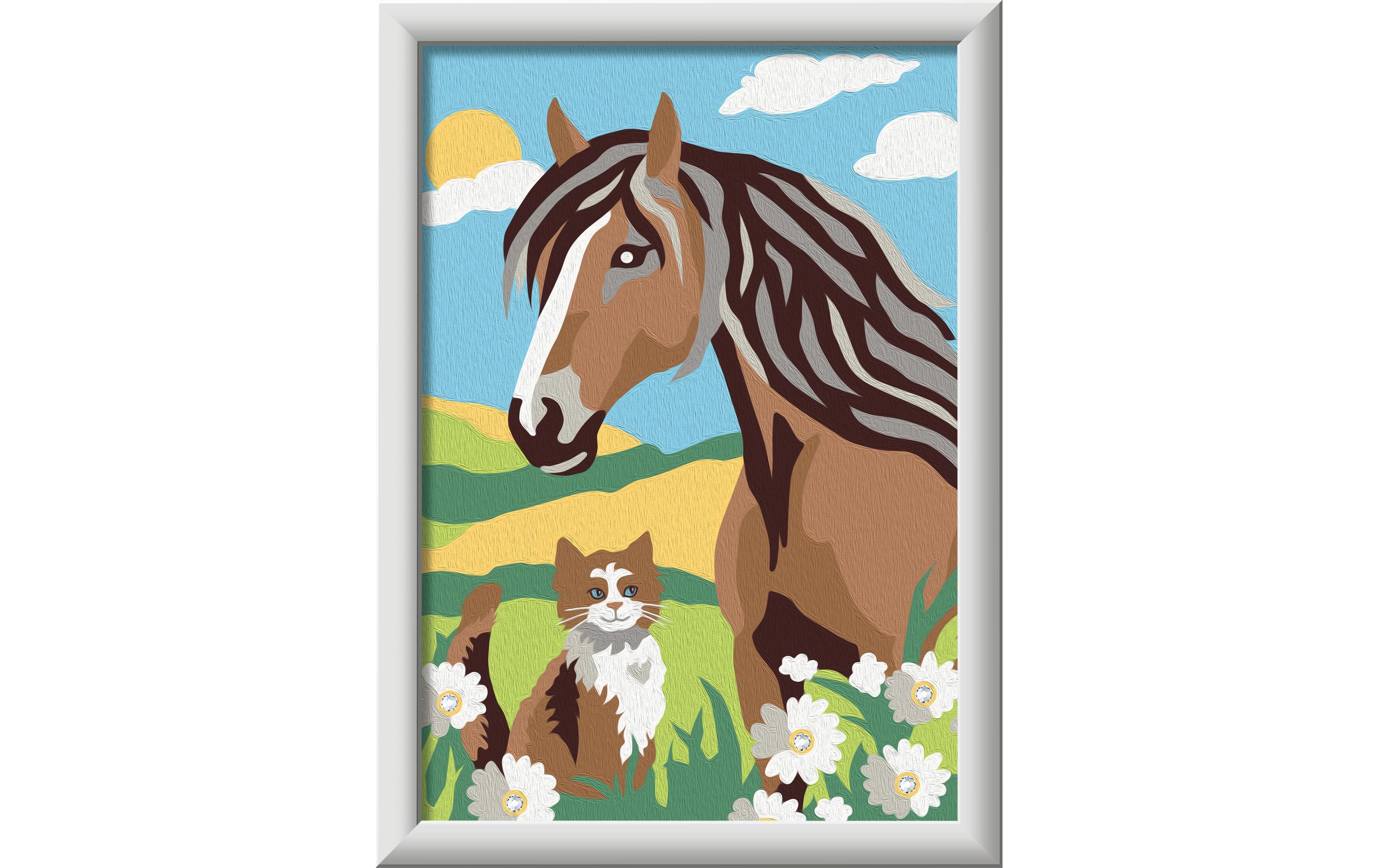 Ravensburger Malen nach Zahlen CreArt – Horse and Kitty