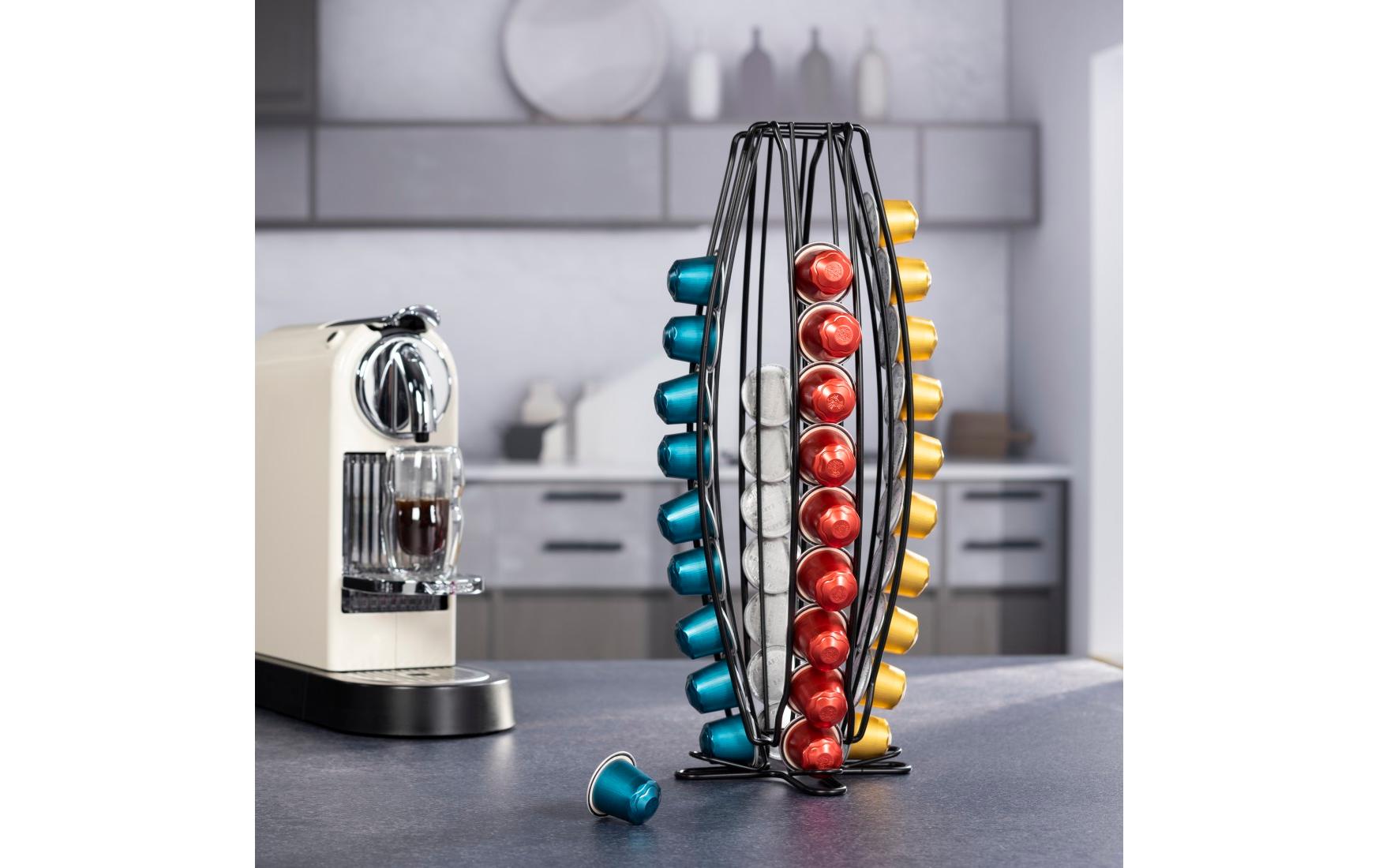 Xavax Kapselspender für 40 Kapseln, Schwarz matt