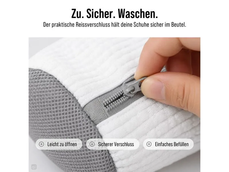 COCON Schuhwaschbeutel, 2er Set, Weiss/Grau