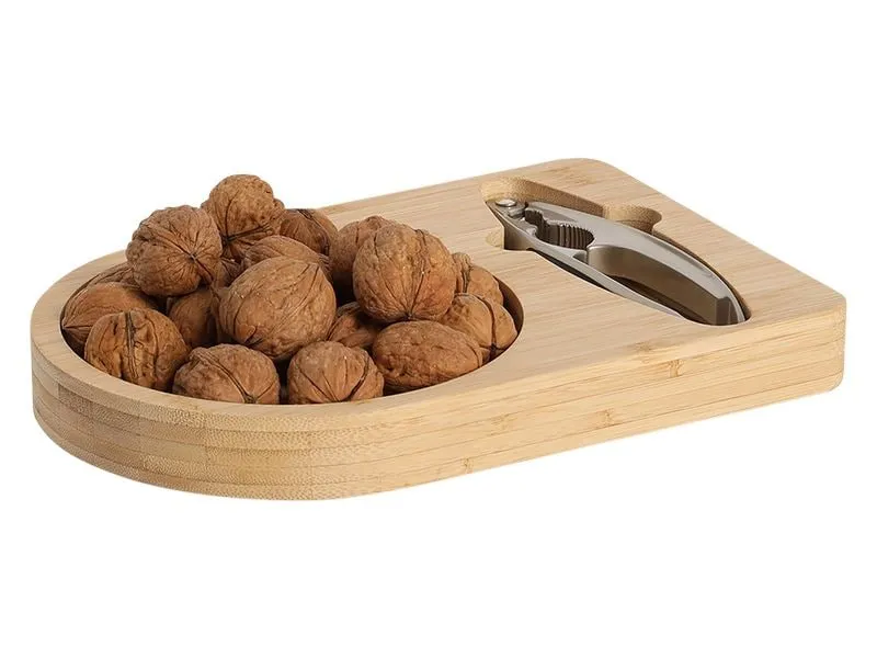 Zeller Present Nussknacker-Set 2-teilig aus Bambus 26 x 17.5 x 5.3 cm