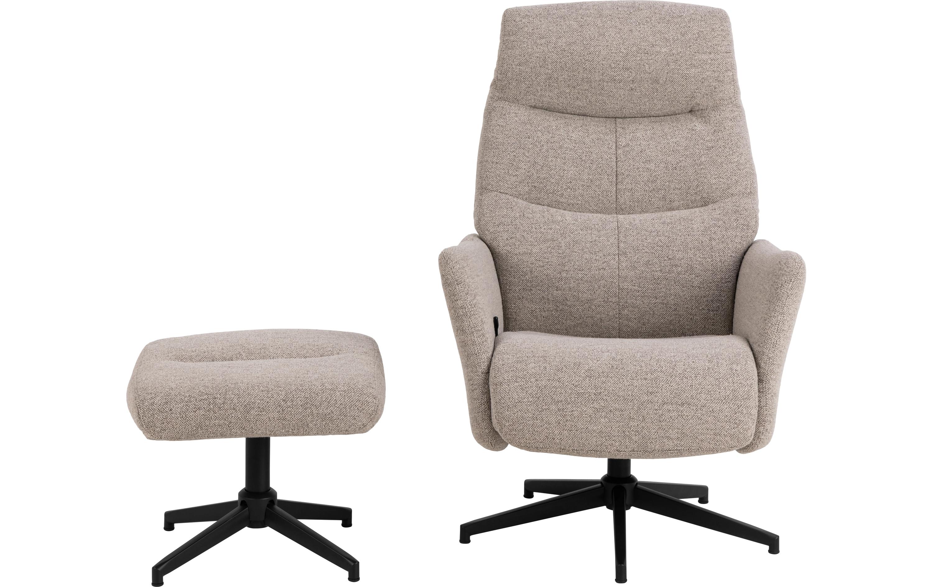 AC Design Sessel London Stahl/Textil, Beige