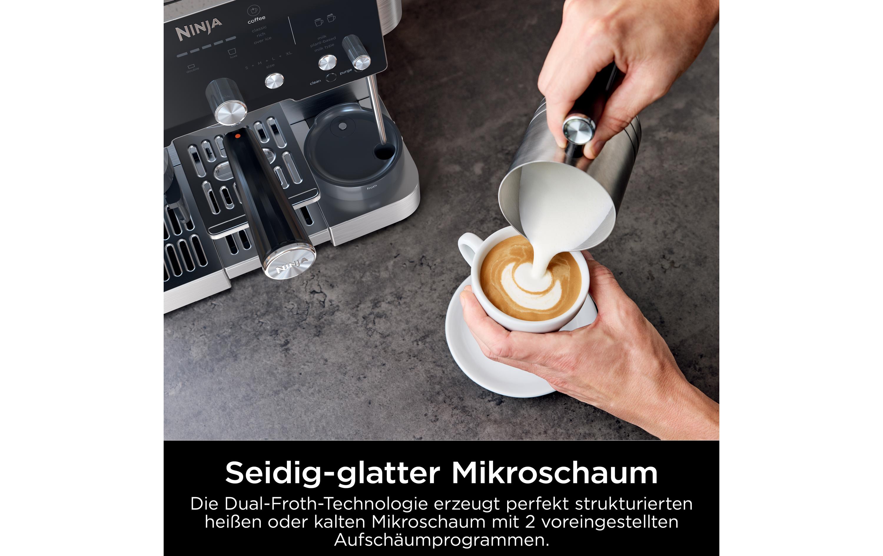 Ninja Siebträgermaschine Luxe Café Essential Schwarz/Silber